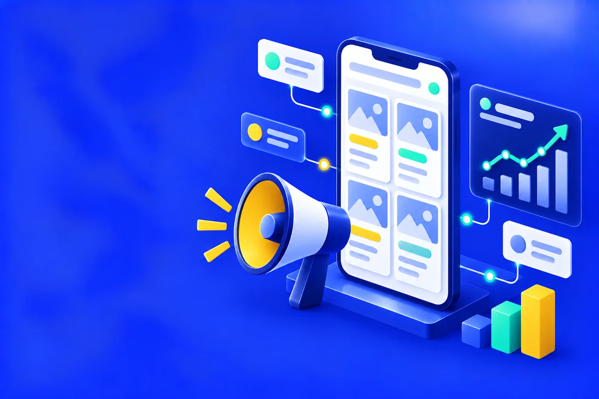 Смартфон с объявлениями и аналитикой